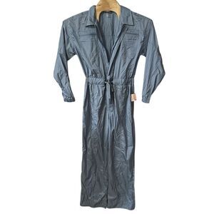 Free‎ People Movement Golden Hour Jumpsuit Size Medium Blue Long Sleeve NWT